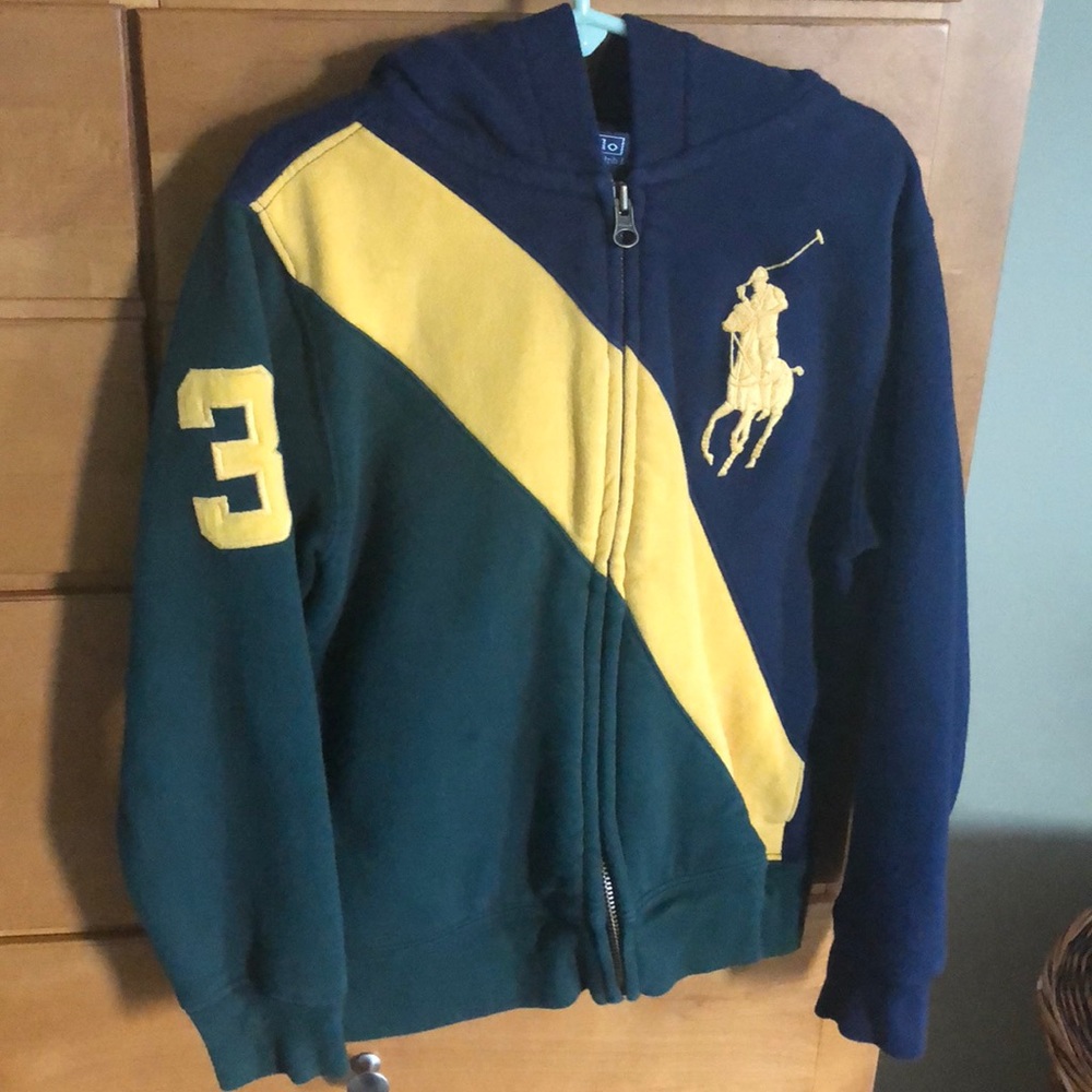 Boys Polo Sweater Hoodie with zipper
